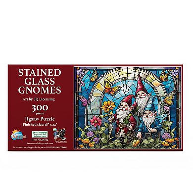 Stained Glass Gnomes 300 piece Jigsaw Puzzle