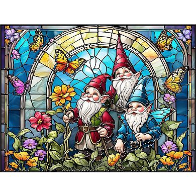 Stained Glass Gnomes 300 piece Jigsaw Puzzle