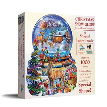 Christmas Snow Globe 1000 pc Special Shape Jigsaw Puzzle