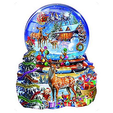 Christmas Snow Globe 1000 piece Special Shape Jigsaw Puzzle