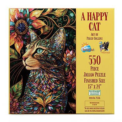 A Happy Cat 550 piece Jigsaw Puzzle