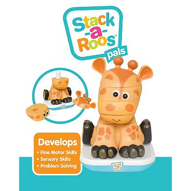 Stack-a-Roos Baby Giraffe, Jungle Animal Stacking STEM Toy for Babies, Toddlers