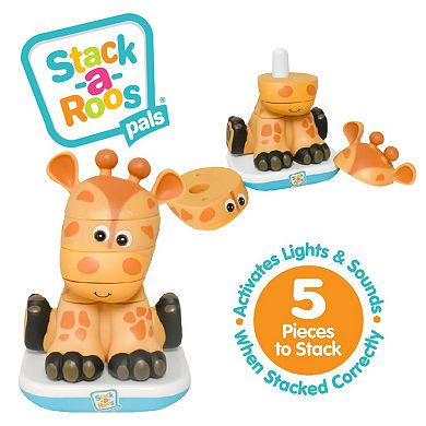 Stack-a-Roos Baby Giraffe, Jungle Animal Stacking STEM Toy for Babies, Toddlers