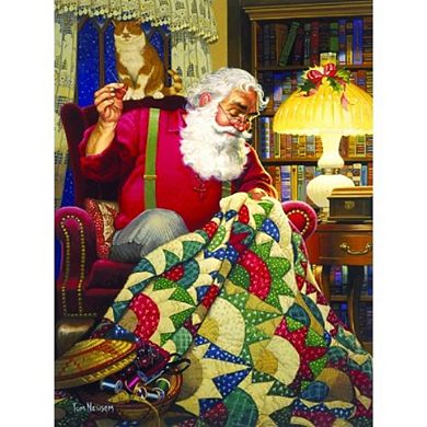 Quilting Santa 1000 piece Jigsaw Puzzle