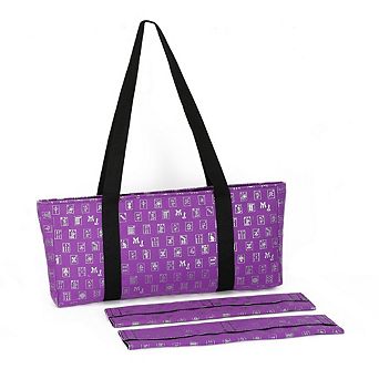 Mah Jongg Purple & Silver MJ Designer Logo Soft Replacement Case, includes two matching wraps