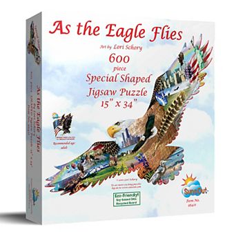 As the Eagle Flies 600 pc Special Shape Jigsaw Puzzle