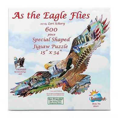 As the Eagle Flies 600 piece Special Shape Jigsaw Puzzle