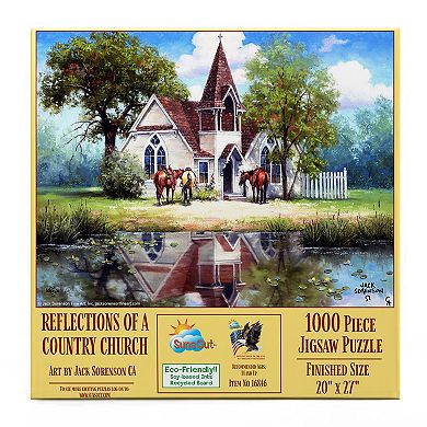 Reflections of a Country Church 1000 piece Jigsaw Puzzle