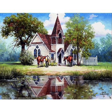 Reflections of a Country Church 1000 piece Jigsaw Puzzle