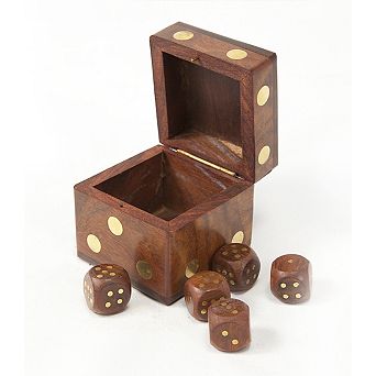 5 Dice Box Set - Handcrafted Wood