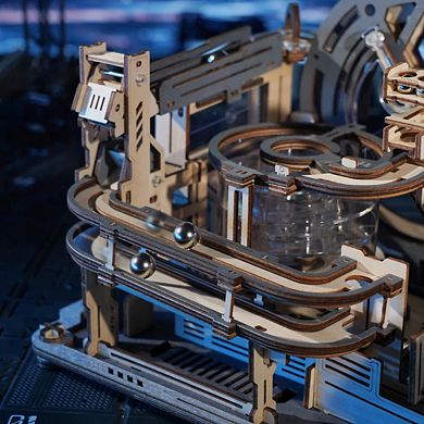 DIY 3D Moving Gears Puzzle - Marble SpacePort - 472 pcs