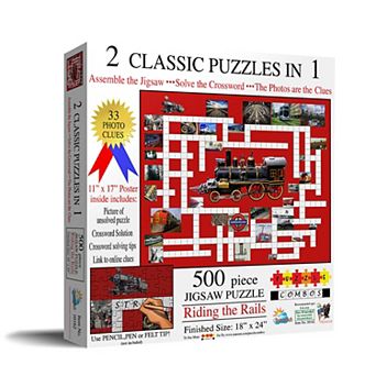 Riding the Rails 500 pc Puzzle Combo Jigsaw Puzzle