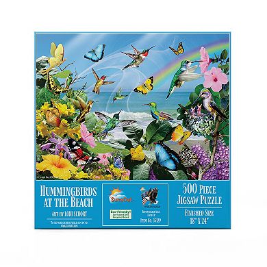 Hummingbirds at the Beach 500 piece Jigsaw Puzzle
