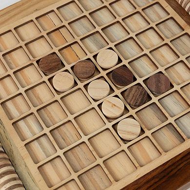 Handcarved Wood Reversi Game