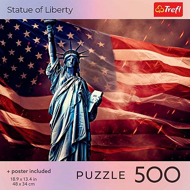 Trefl Red Statue of Liberty 500 Piece Puzzle