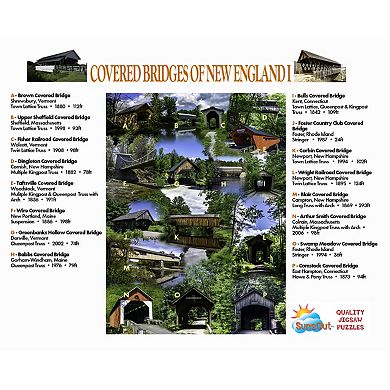 Covered Bridges of New England 1000 piece Jigsaw Puzzle