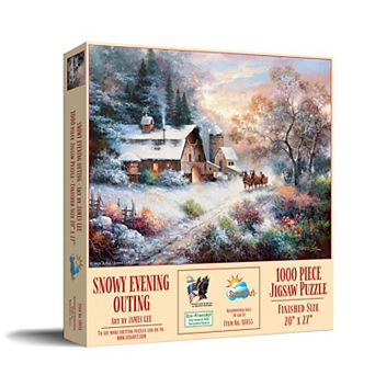 Snowy Evening Outing 1000 pc Jigsaw Puzzle