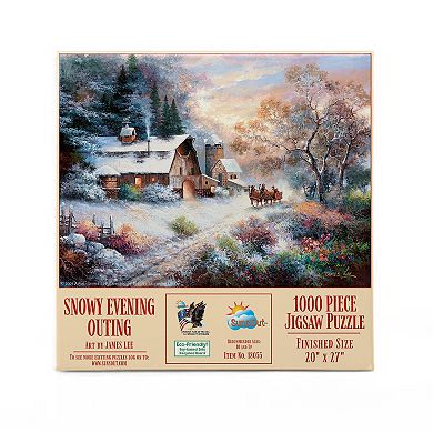 Snowy Evening Outing 1000 piece Jigsaw Puzzle