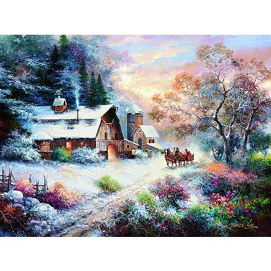 Snowy Evening Outing 1000 piece Jigsaw Puzzle