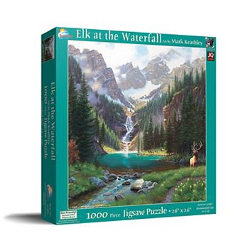 Elk at the Waterfall 1000 pc Jigsaw Puzzle