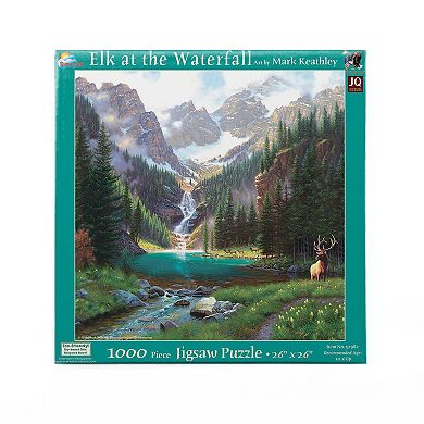 Elk at the Waterfall 1000 piece Jigsaw Puzzle