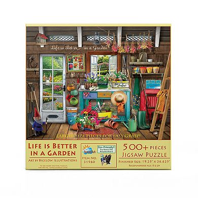 Life is Better in a Garden 500 piece Large Pieces Jigsaw Puzzle