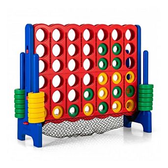 Blue 4-in-a-Row Giant Game Set with Net Storage