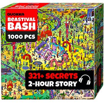 QUOKKA 1000 pc Puzzle for Adults with Hidden Secrets & Audio Story