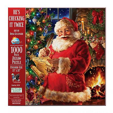 He's Checking it Twice 1000 piece Jigsaw Puzzle