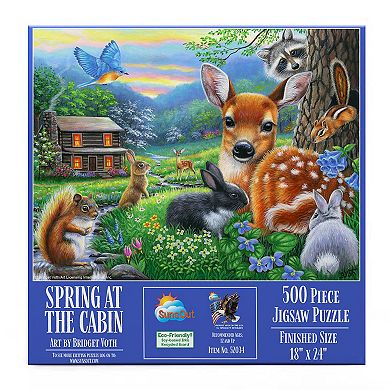 Spring at the Cabin 500 piece Jigsaw Puzzle