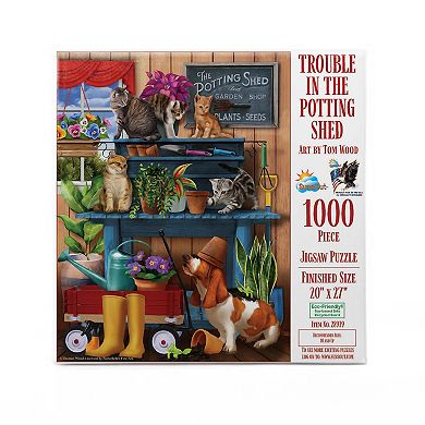 Trouble in the Potting Shed 1000 piece Jigsaw Puzzle