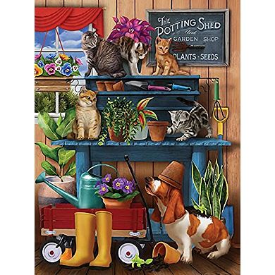 Trouble in the Potting Shed 1000 piece Jigsaw Puzzle