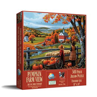 Pumpkin Farm View 500 pc Jigsaw Puzzle for Adults