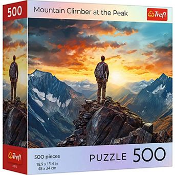 Trefl Red 500 pc Puzzle - Sports - Mountain Climber at the Peak