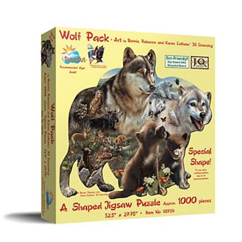 Wolf Pack 1000 pc Special Shape Jigsaw Puzzle