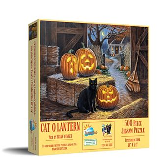 Cat o Lantern 500 pc Jigsaw Puzzle