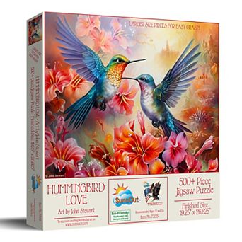 Hummingbird Love 500 pc Large Piece Jigsaw Puzzle