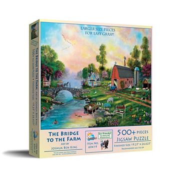 Bridge to the Farm 500 pc Large Pieces Jigsaw Puzzle