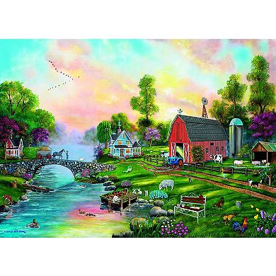 Bridge to the Farm 500 piece Large Pieces Jigsaw Puzzle