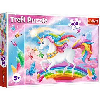 Trefl Red 100 pc Kids Puzzle - Into the Crystal World of Unicorns