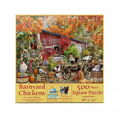 Barnyard Chickens 500 piece Jigsaw Puzzle