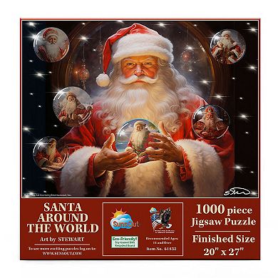 Santa Around the World 1000 piece Jigsaw Puzzle