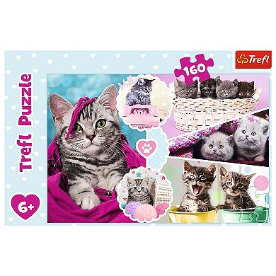 Trefl Red 160 Piece Kids Puzzle - Lovely Kittens