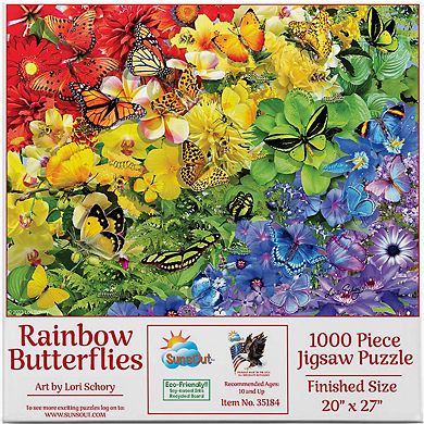 Rainbow Butterflies 1000 piece Jigsaw Puzzle