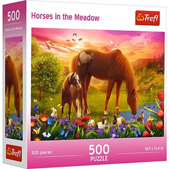 Trefl Red 500 pc Jigsaw Puzzle - Family of Horses