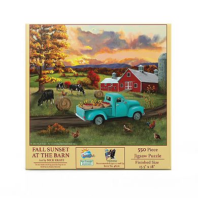 Fall Sunset at the Barn 500 piece Jigsaw Puzzle