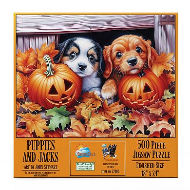 Puppies and Jacks 500 piece Jigsaw Puzzle for Adults