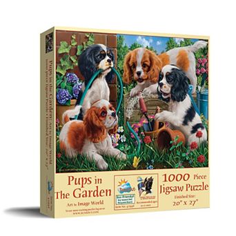 Pups in the Garden 1000 pc Jigsaw Puzzle