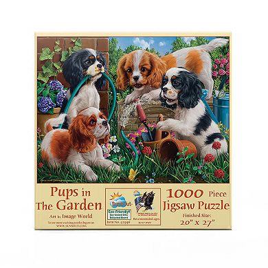 Pups in the Garden 1000 piece Jigsaw Puzzle