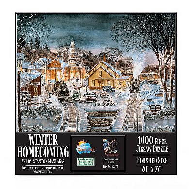 Winter Homecoming 1000 piece Jigsaw Puzzle by Stanton Manlakas Finished Size 20" x 27" MPN# 60772